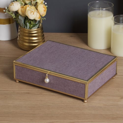 علبة تقديم زجاج بغطاء