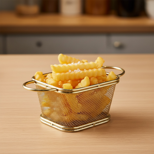 شبك بطاطس استيل ذهبي