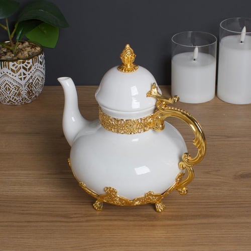 ابريق سراميك وحديد ذهبي