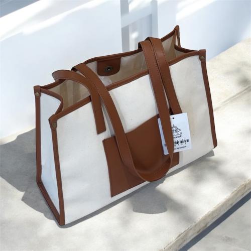 سلة قهوة قماش مسكة جلد