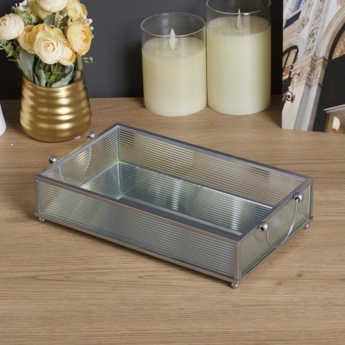 صينية زجاج تسريحة