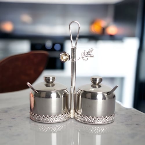 سكرية ستانلس استيل مجوز فضي فاخر