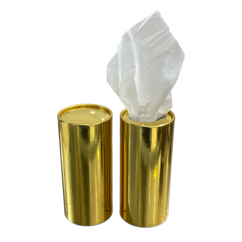 مناديل دائرية للمناسبات شدة 2 حبة ذهبي