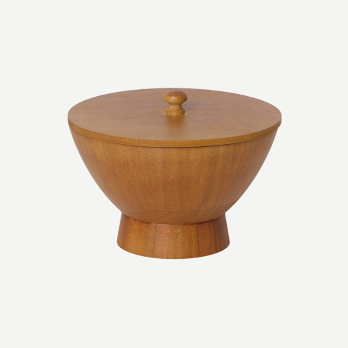 زبدية خشب بغطاء