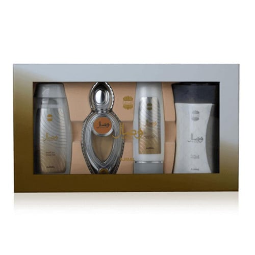أجمل - طقم وصال مكون من بودرة جسم ولوشن وعطر وجل ا...