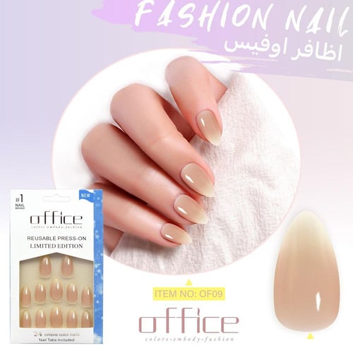 أوفيس اظافر تركيب جاهزة موديل فاشن نايل بألوان متع...