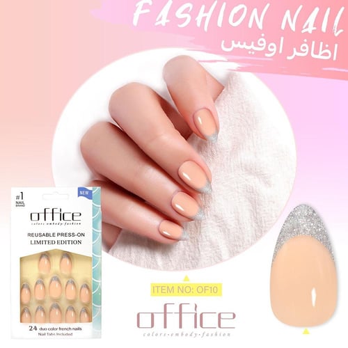 أوفيس اظافر تركيب جاهزة موديل فاشن نايل بألوان متع...