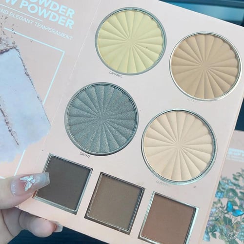 كيرسش طقم باليت 4 في 1 ظل عيون + اضاءة + احمر خدود...