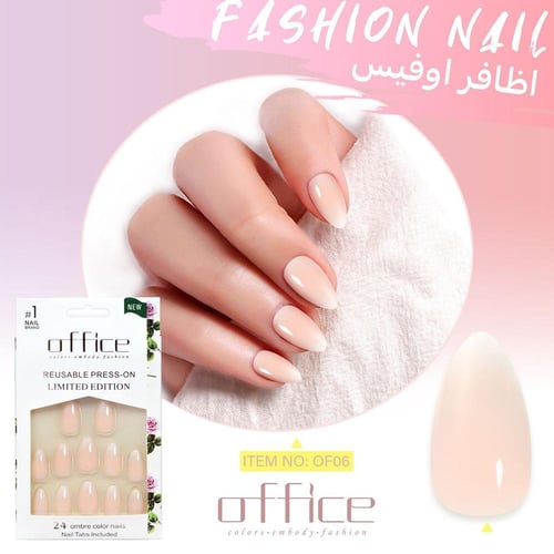 أوفيس اظافر تركيب جاهزة موديل فاشن نايل بألوان متع...