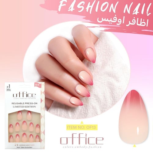أوفيس اظافر تركيب جاهزة موديل فاشن نايل بألوان متع...