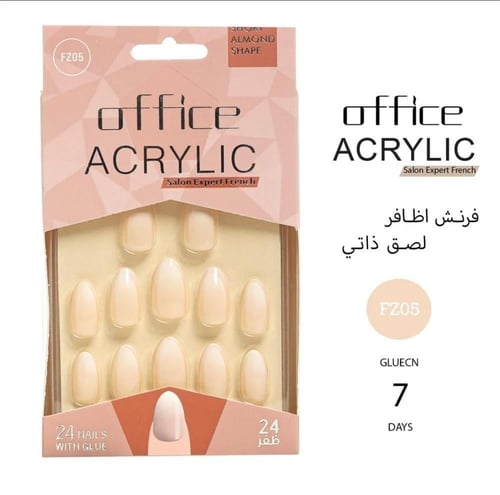 اوفيس اظافر تركيب جاهزة موديل اكريليك بألوان متعدد...