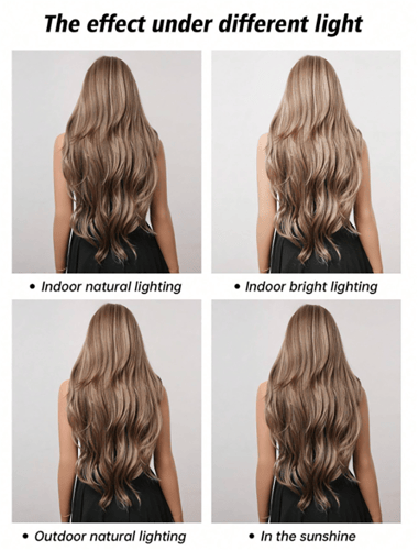 باروكة شعر طويلة أشقر رمادي غامق 1641