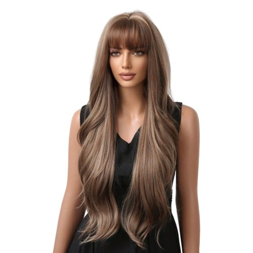 باروكة شعر طويلة أشقر رمادي غامق 1641