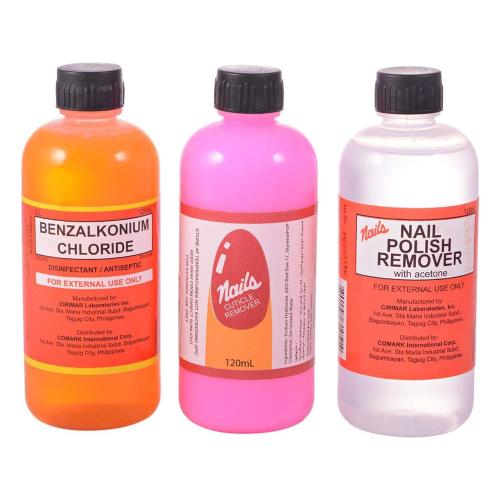 مجموعة العناية بالأظافر - مزيل المناكير والمطهر وم...