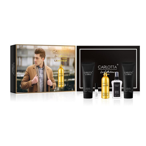 كارلوتا - طقم عطر عود ليذر 5 قطع