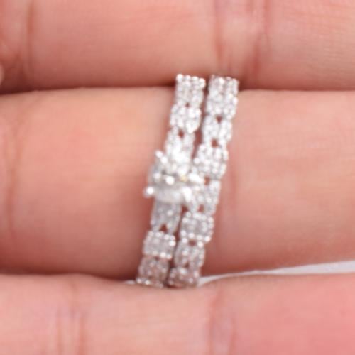 خاتم تونيز الماس -وزن ذهب 0.5-وزن الماس 0.38 -عيار...