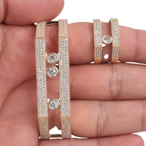 سوارة و خاتم ذهب -وزن ذهب 34.04 -عيار 18