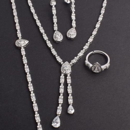 طقم فضه-وزن الفضة 49.3- عيار 925