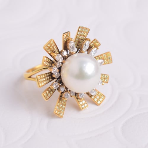 خاتم الماس -وزن ذهب 0.5-وزن الماس 0.43-عيار 18