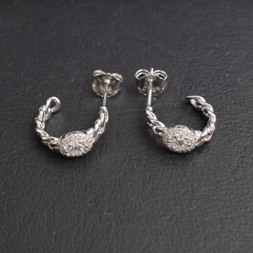 حلق فضة - وزن الفضة 2.8- عيار 925