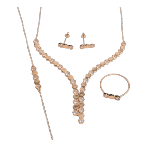 طقم ذهب - الوزن 8.17 G- عيار 18