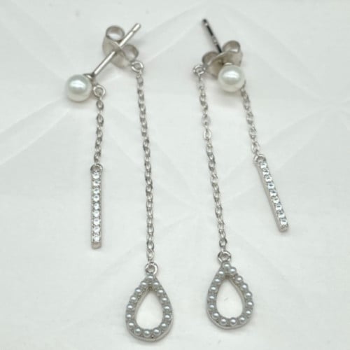 حلق فضة - وزن الفضة 1.5- عيار 925