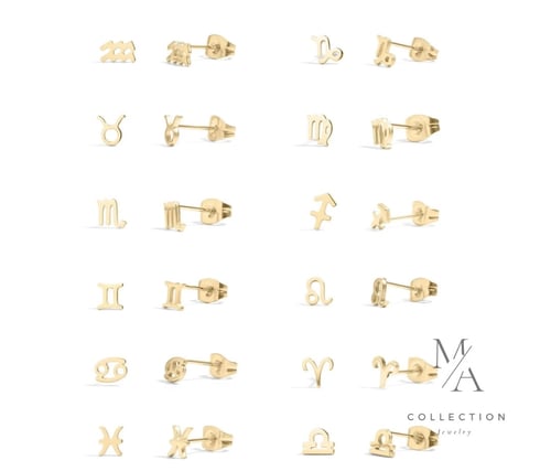 Zodiac Stud Earrings
