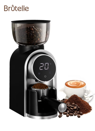 طاحونة قهوة كهربائية | شاشة لمس | اسود Grinder FH