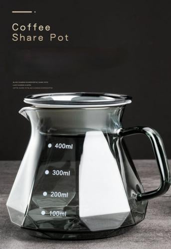 سيرفرv60 زجاجي اسود فاخر- 400ml