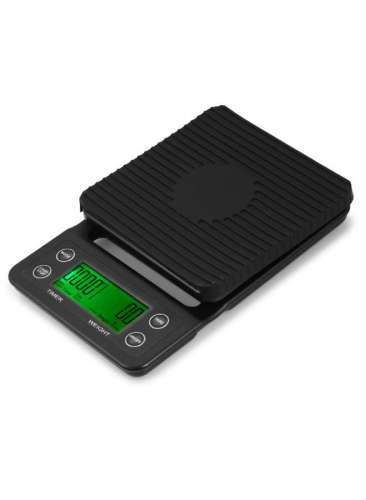 ميزان قهوة بشاشة LCD أسود