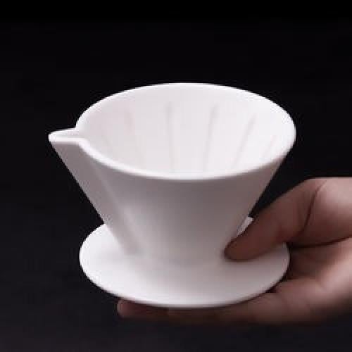 قمع تقطير V60 سيراميك صناعة يدوية - مقاس 01 - ابيض
