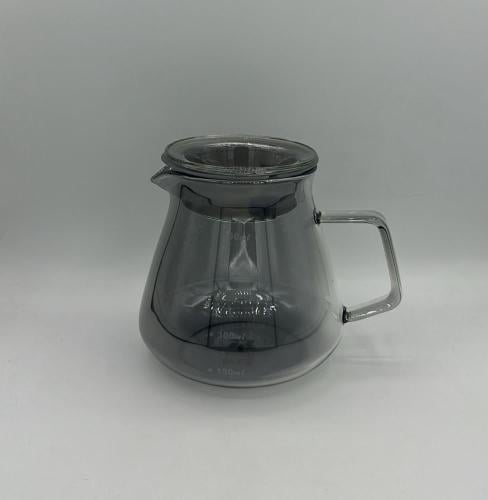 سيرفر V60 زجاجي اسود مع غطاء - كوف | 450 مل 01