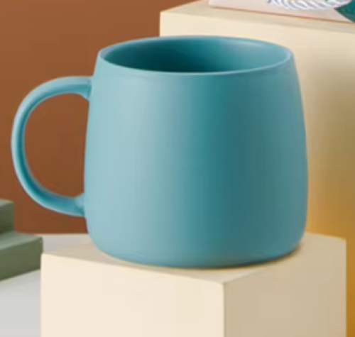 بوكس كوب مع ملعقة ستيل - 480 مل | CERAMIC CUP - سم...