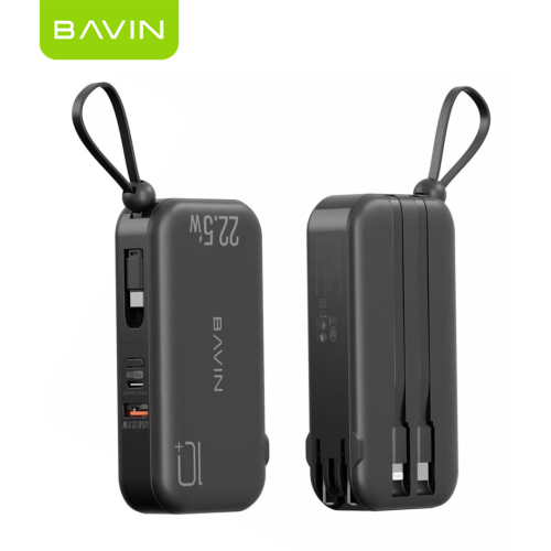 باور بانك سعة 10,000mAh بافين 3in1
