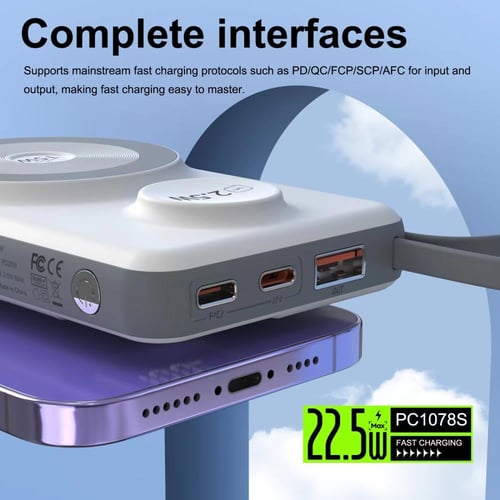 باور بانك لاسلكي 3 في 1