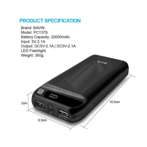 باور بنك 20.000 بافين