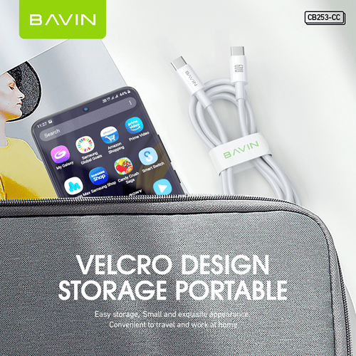 كيبل تايب سي بقوة 60W بافين