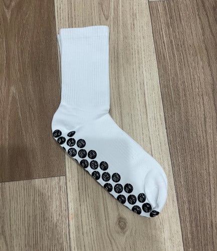 شراب نص الساق أبيض (مانع انزلاق)