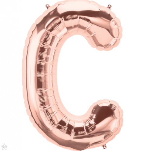 FOIL LARGE LETTER ROSEGOLD (عدد 5 قطع) C