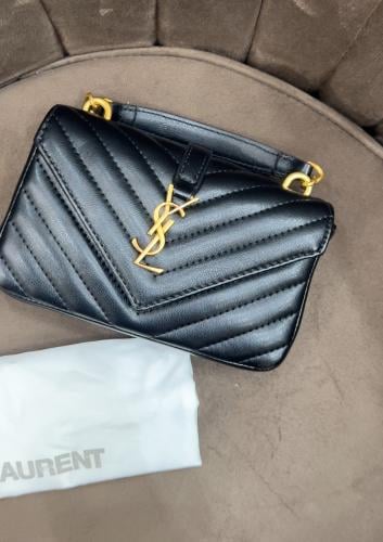 شنطة اف سان لوران YSL لون أسود صغيره