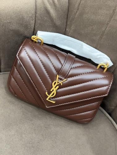شنطة اف سان لوران YSL لون بني صغيره