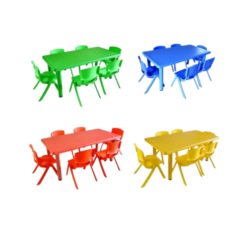 طاولة بلاستيك مستطيلة مستوى واحد