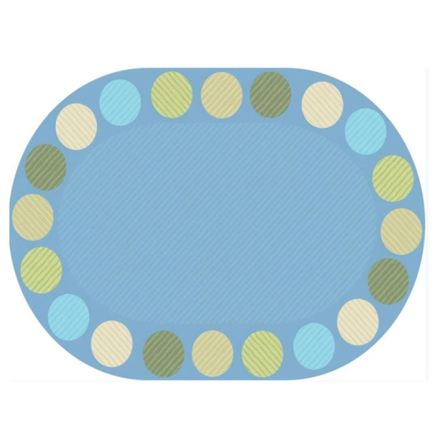 The light oval activity rug 3*4 meters