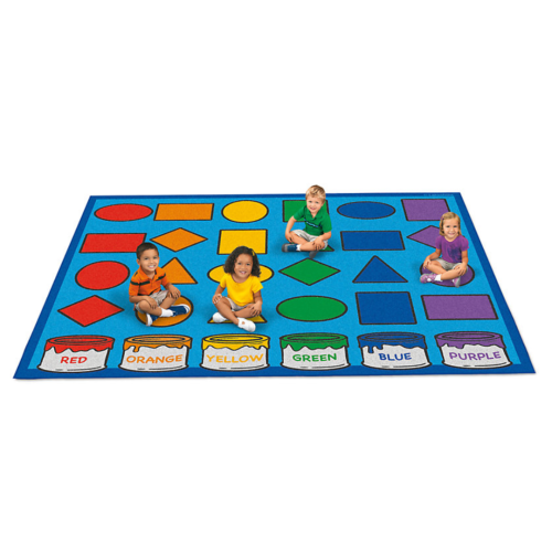 Educational rug shapes and colors for children siz...