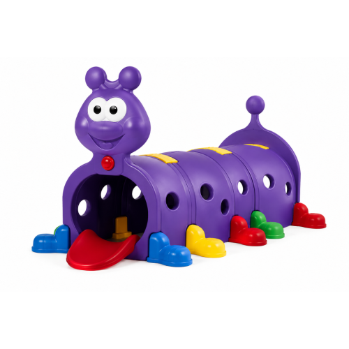 Children's crawling tunnel with purple caterpillar...