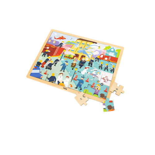 بزل خشبي 48 قطعة - مكافحة الحريق