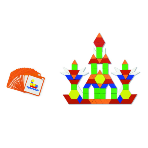 A magnetic construction piece geometric - a set co...