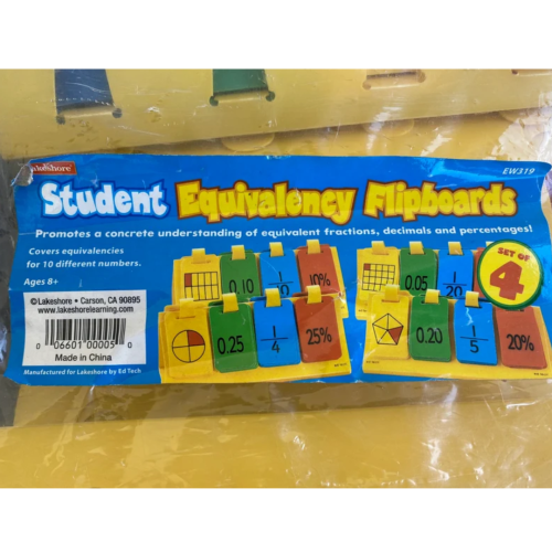 Colored magnetic fraction circles for teaching mat...