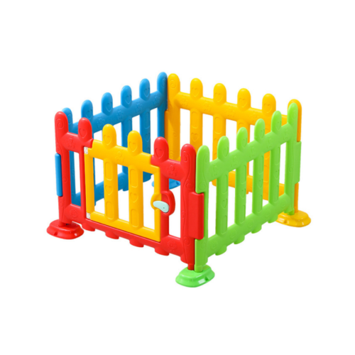 Colored plastic barriers with bases, 4 pieces with...