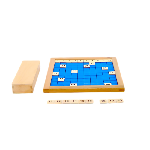 لوحة المائة رقم مونتيسوري خشبية